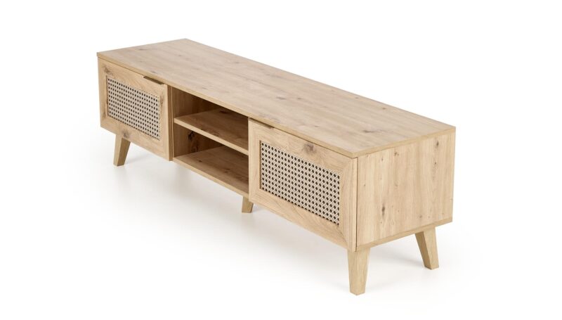 Televisiopöytä BORLENA RTV-1, tammi / musta