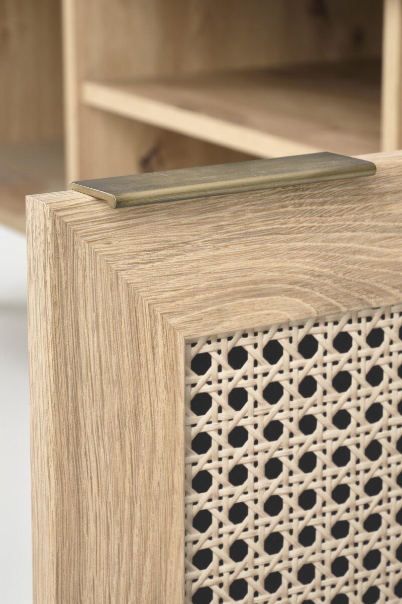 Televisiopöytä BORLENA RTV-1, tammi / musta