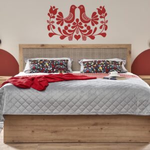 Sänky BORLENA LOZ-160x200, tammi / musta