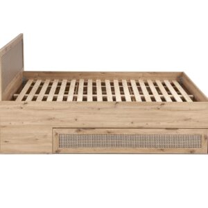 Sänky BORLENA LOZ-160x200, tammi / musta