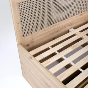 Sänky BORLENA LOZ-160x200, tammi / musta