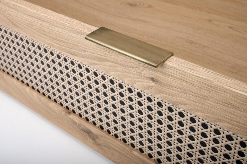 Sänky BORLENA LOZ-160x200, tammi / musta