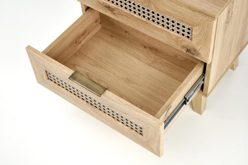 Yöpöytä BORLENA SN-1, tammi / musta