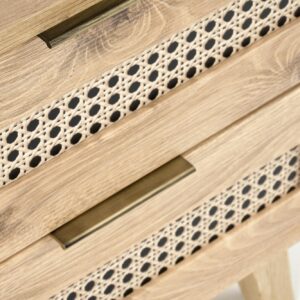 Yöpöytä BORLENA SN-1, tammi / musta