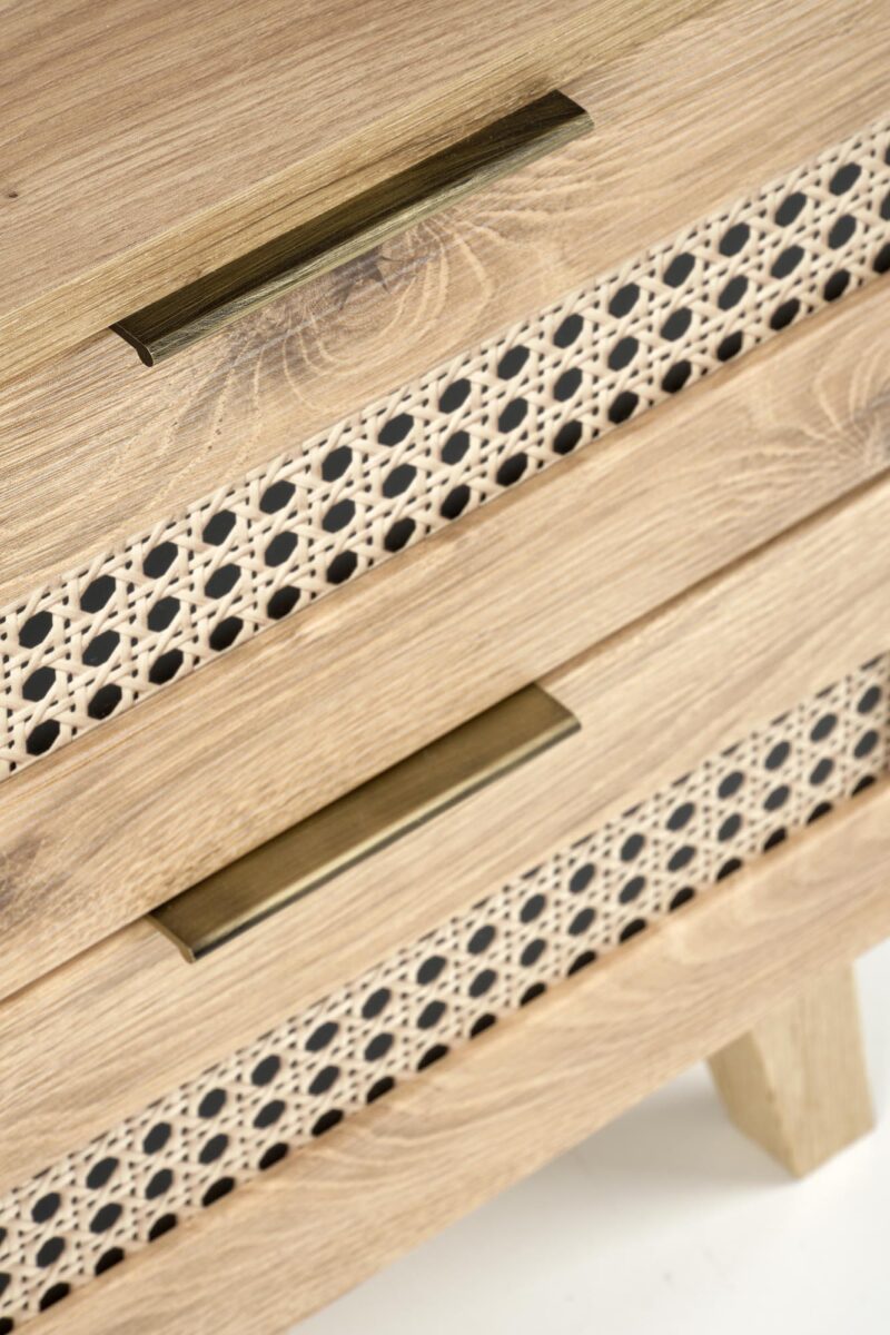 Yöpöytä BORLENA SN-1, tammi / musta