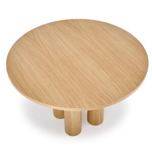 Pyöreä ruokapöytä ELEFANT, luonnollinen tammi