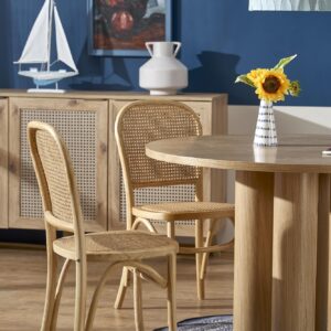 Pyöreä ruokapöytä ELEFANT, luonnollinen tammi