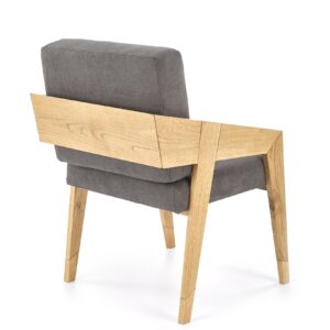 Nojatuoli FREVOR, luonnollinen tammi / harmaa