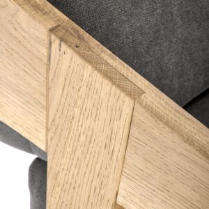 Nojatuoli FREVOR, luonnollinen tammi / harmaa