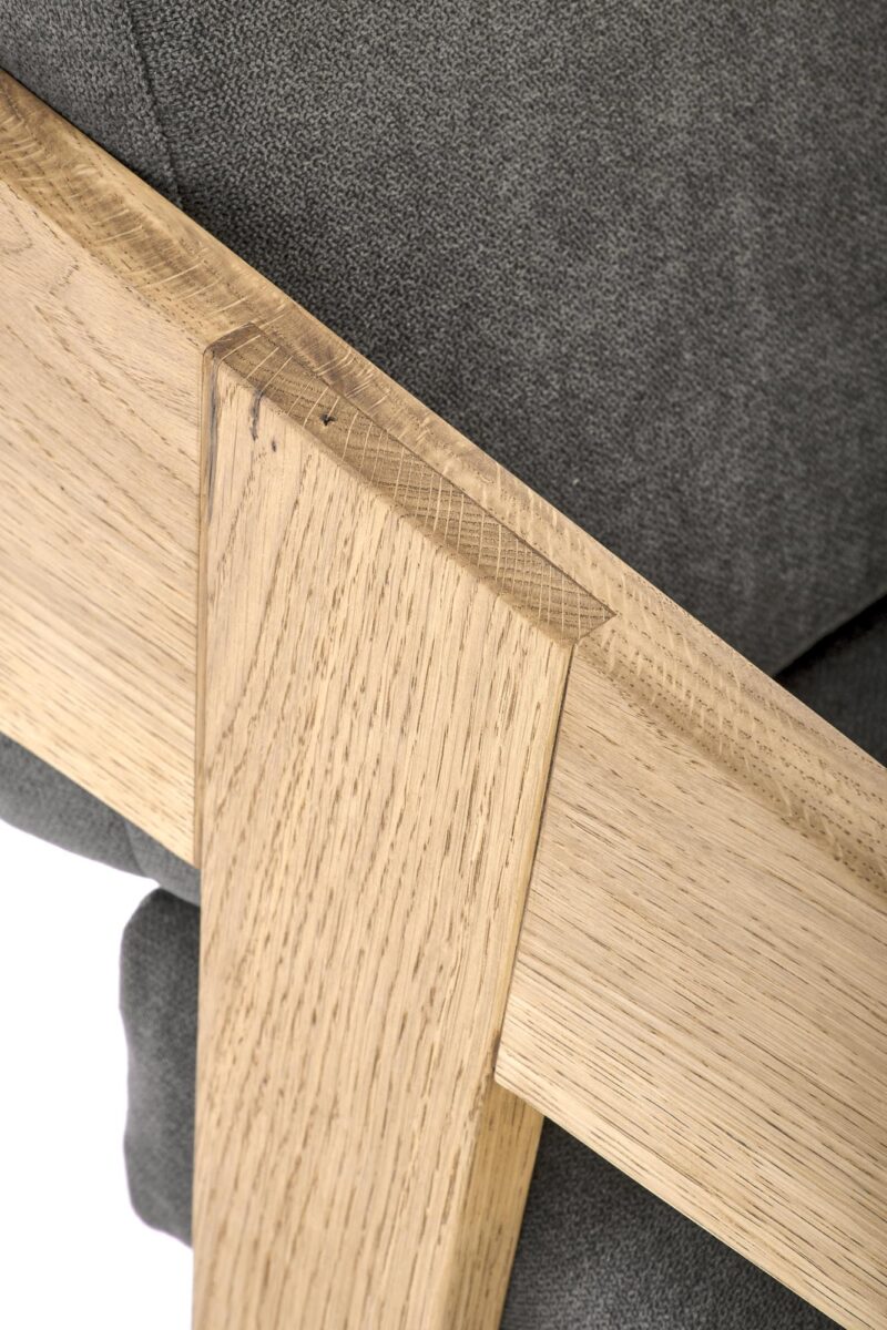 Nojatuoli FREVOR, luonnollinen tammi / harmaa