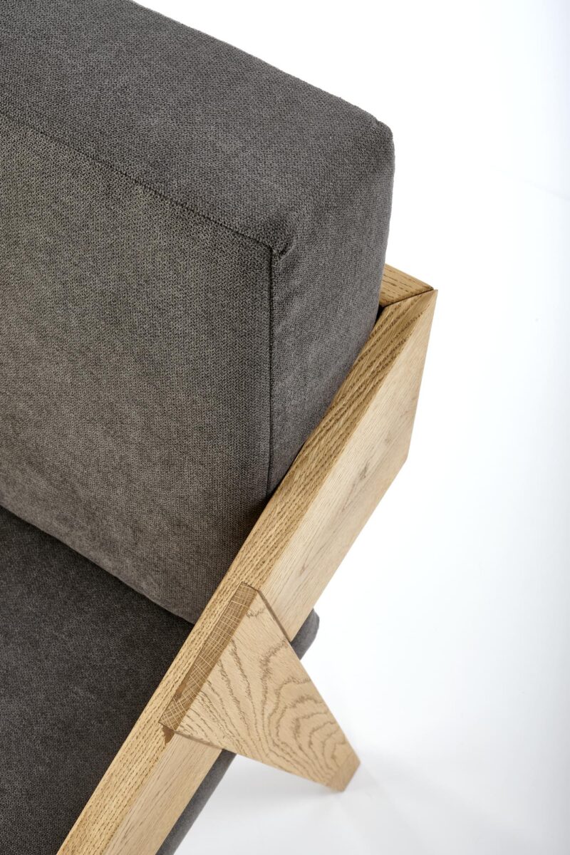 Nojatuoli FREVOR, luonnollinen tammi / harmaa