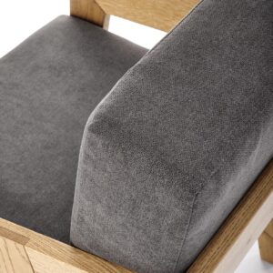 Nojatuoli FREVOR, luonnollinen tammi / harmaa