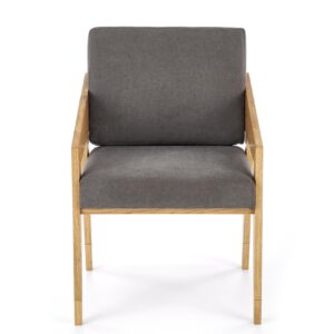 Nojatuoli FREVOR, luonnollinen tammi / harmaa