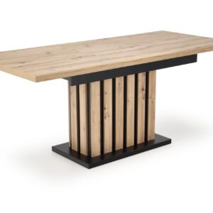 Pidentävä ruokapöytä LAMERON, tammi / musta