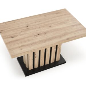 Pidentävä ruokapöytä LAMERON, tammi / musta