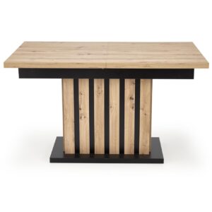 Pidentävä ruokapöytä LAMERON, tammi / musta