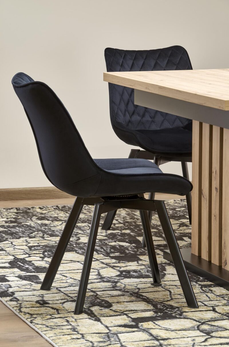 Pidentävä ruokapöytä LAMERON, tammi / musta