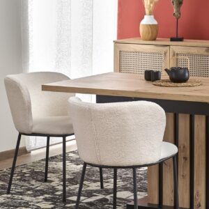 Pidentävä ruokapöytä LAMERON, tammi / musta