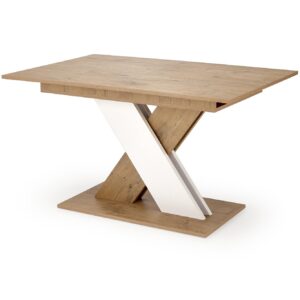 Pidennettävä ruokapöytä XARELO tammen jäljitelmä/ valkoinen