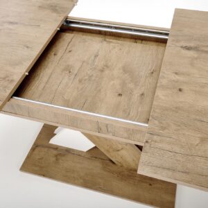 Pidennettävä ruokapöytä XARELO tammen jäljitelmä/ valkoinen