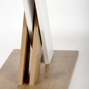 Pidennettävä ruokapöytä XARELO tammen jäljitelmä/ valkoinen