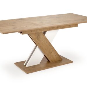 Pidennettävä ruokapöytä XARELO tammen jäljitelmä/ valkoinen