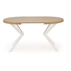 Laajennettava ruokapöytä PERONA, kultainen tammi / valkoinen