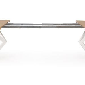 Laajennettava ruokapöytä PERONA, kultainen tammi / valkoinen