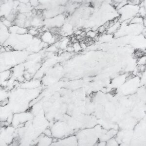 Säädettävä ruokapöytä PERLON, valkoinen marmor / musta