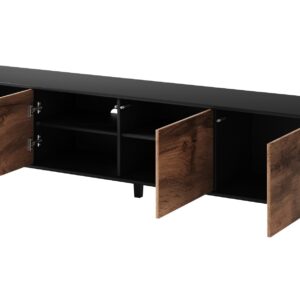 Televisioteline RAVENO RTV-3, 200 cm, tammi / musta