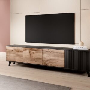 Televisioteline RAVENO RTV-3, 200 cm, tammi / musta