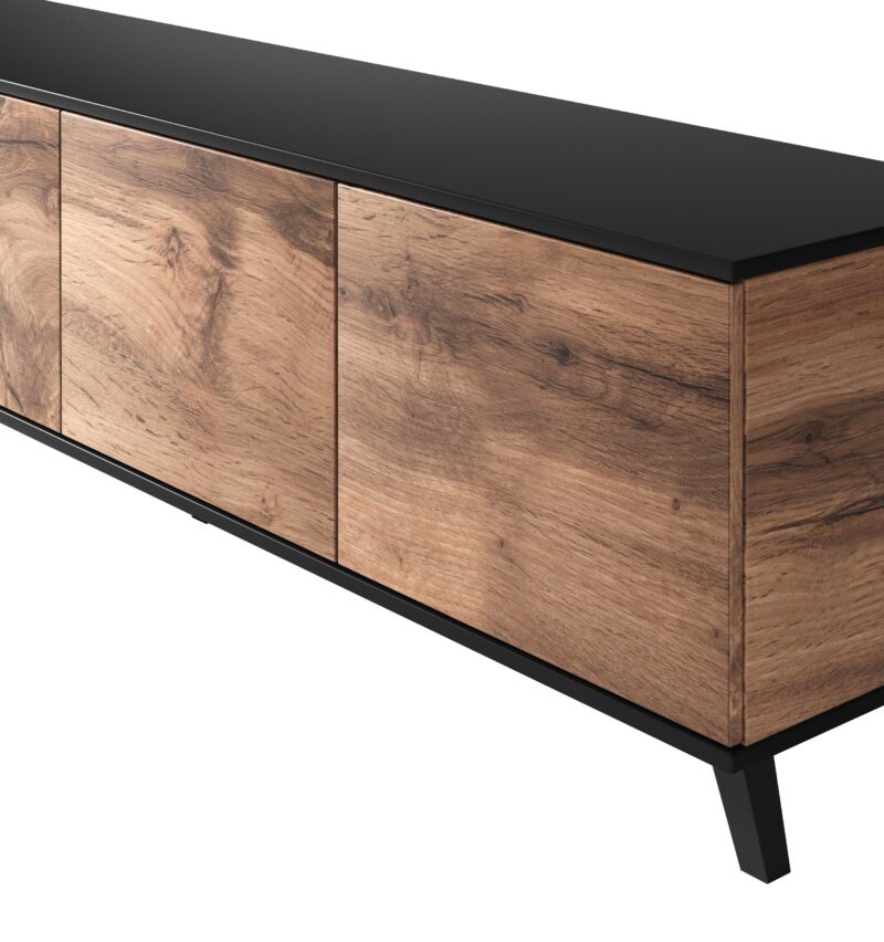 Televisioteline RAVENO RTV-3, 200 cm, tammi / musta