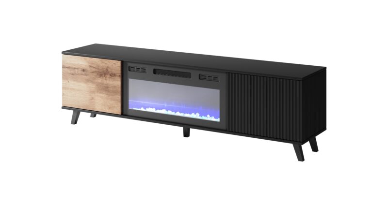 TV-taso RAVENO RTV-K, takalla 180 cm, tammi / musta