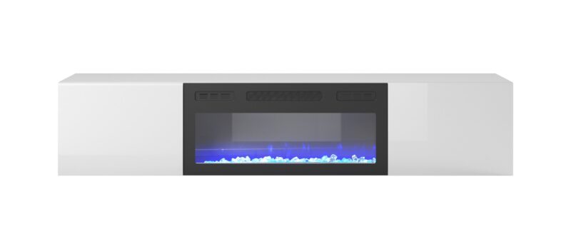 LIVO RTV 180 TV-taso takka kanssa, valkoinen