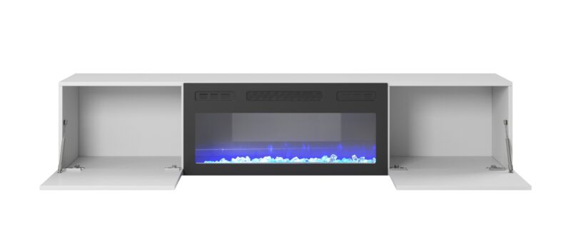 LIVO RTV 180 TV-taso takka kanssa, valkoinen