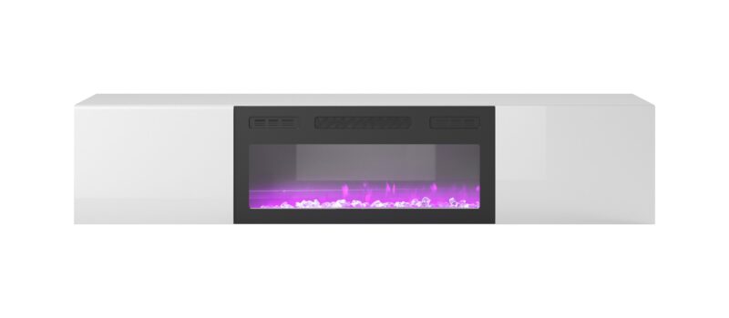 LIVO RTV 180 TV-taso takka kanssa, valkoinen