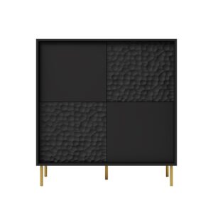 Yöpöytä BULMOR KM-2, musta / kultainen