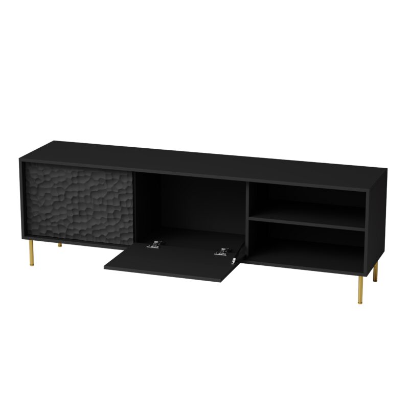 Television stand BULMOR RTV-1, musta / kultainen