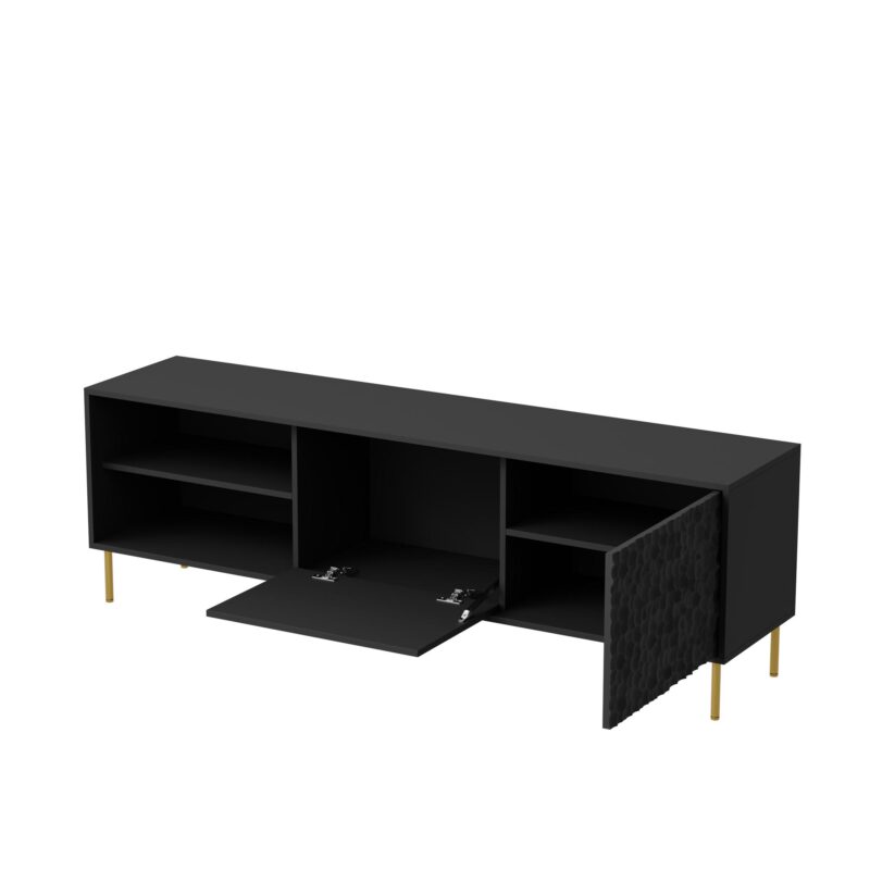 Television stand BULMOR RTV-1, musta / kultainen