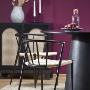 Ruokapöytä GINTER, pyöreä / musta