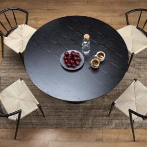 Ruokapöytä GINTER, pyöreä / musta