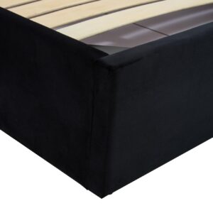 Sänky PALAZ 160, musta / kultainen