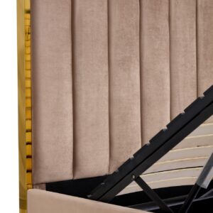 Sänky PALAZ 160, beige / kultainen