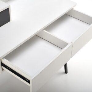 Meikkipöytä AGNORA, valkoinen / musta