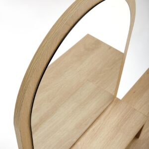 Meikkipöytä CALANTO, luonnollinen / musta