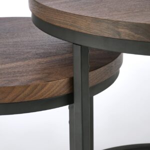 Kahvilipunkompletti ORELIN, pähkinäpuu / musta