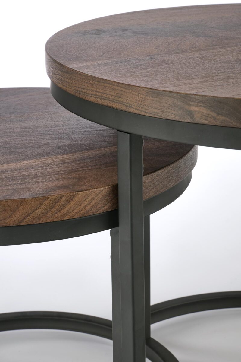 Kahvilipunkompletti ORELIN, pähkinäpuu / musta