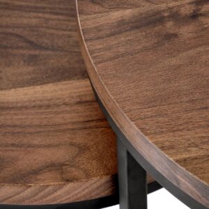 Kahvilipunkompletti ORELIN, pähkinäpuu / musta