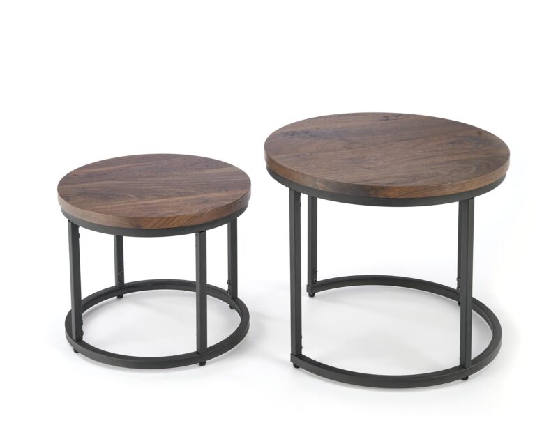 Kahvilipunkompletti ORELIN, pähkinäpuu / musta