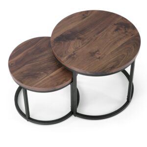 Kahvilipunkompletti ORELIN, pähkinäpuu / musta